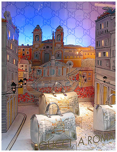 Escaparate de Gucci en Roma
